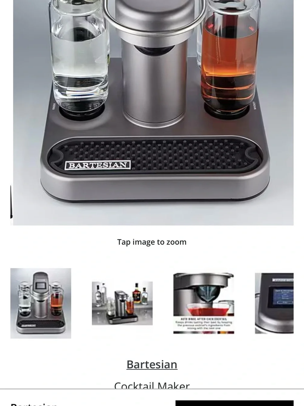 Bartesian Cocktail Maker - Gunmetal Gray Cocktail Machine